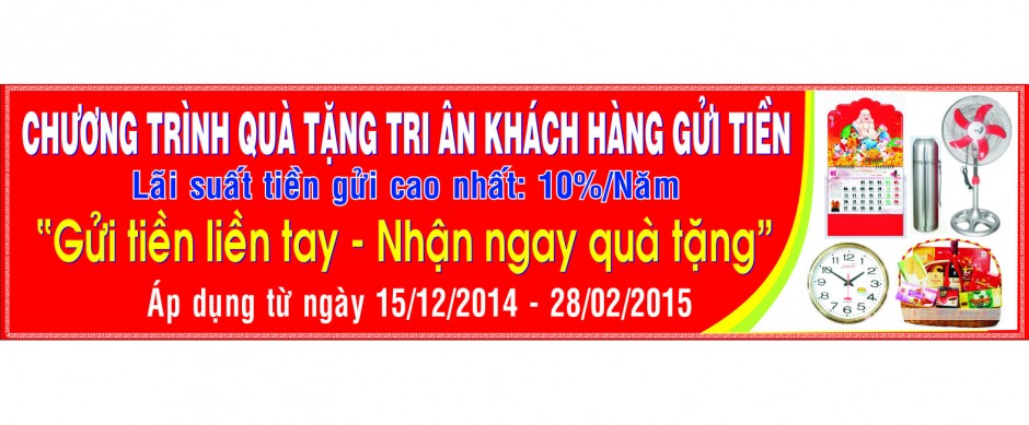 Chương trình gửi tiết kiệm nhận ngay quà tặng hấp dẫn từ Quỹ Tín Dụng Đông Sài Gòn